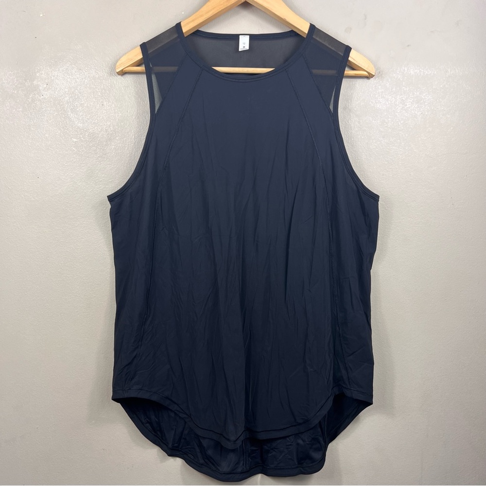 lululemon athletica Navy Mesh-Trim Sleeveless Tank
